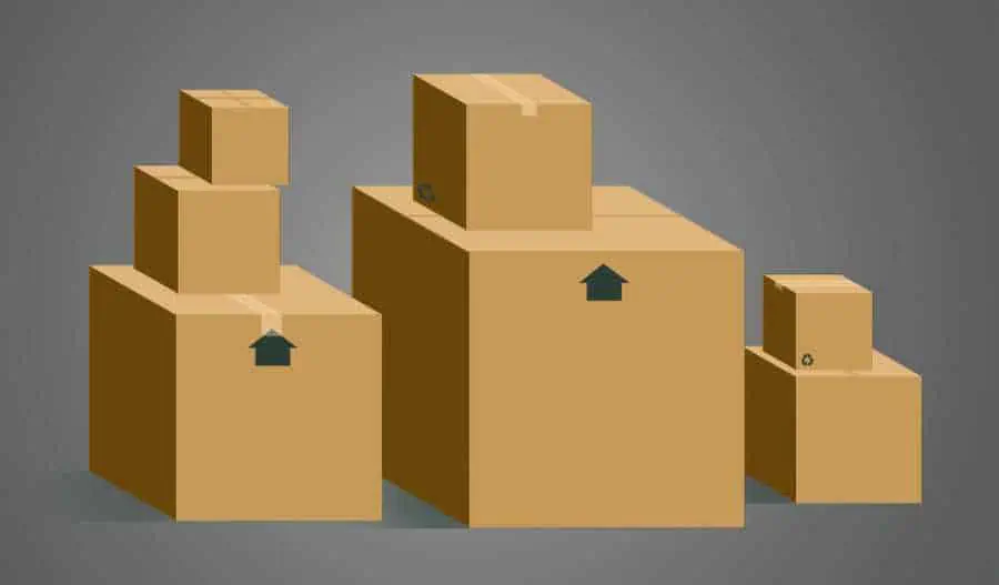 Illustration of packing boxes