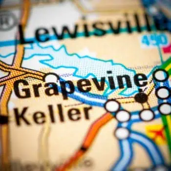 grapevine texas on the map