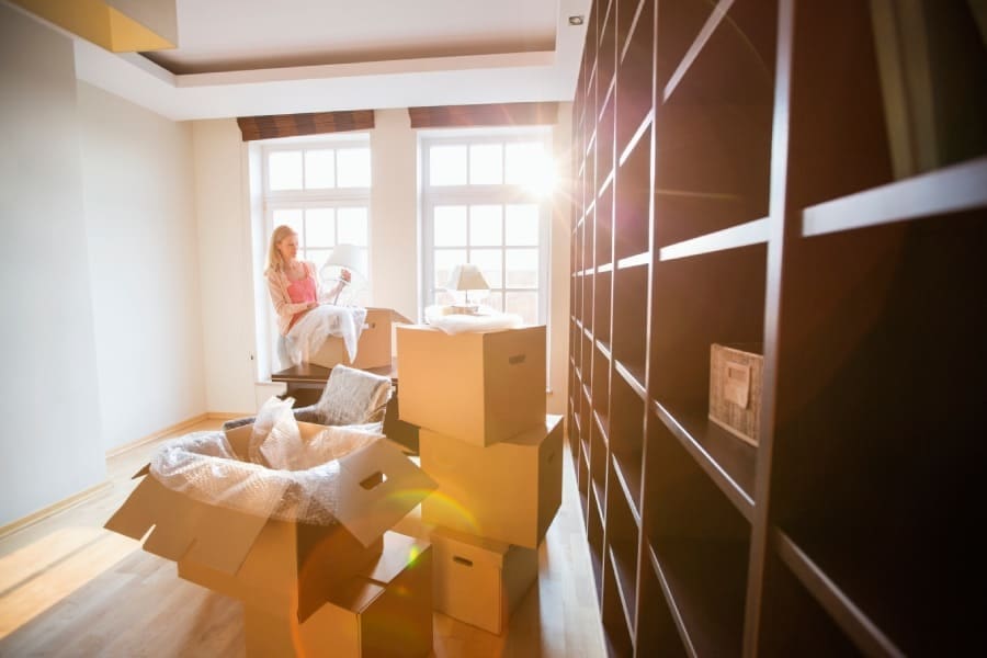 Family getting ready to move